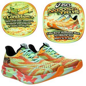 ASICS Noosa Tri 15 1011B609-301 Lime Burst/Illuminate Mint Men’s 9 NIB
